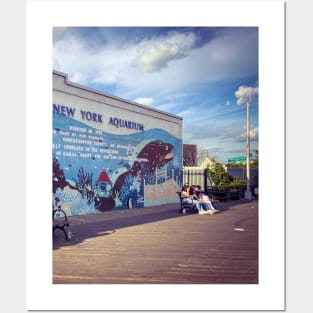 Coney Island Summer Boardwalk Brooklyn NYC Posters and Art